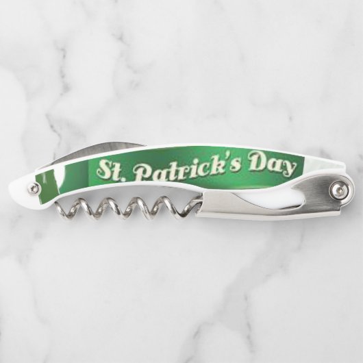 St. Patrick's Day Kurkentrekker Bottle Open (Achterkant)