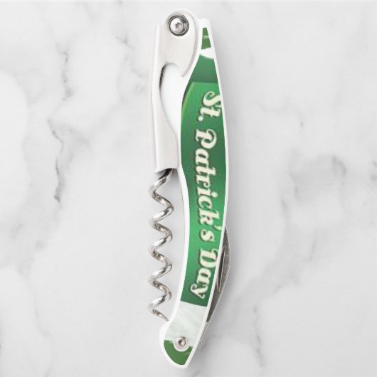 St. Patrick's Day Kurkentrekker Bottle Open (Voorkant)