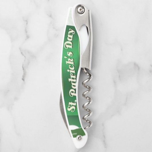 St. Patrick's Day Kurkentrekker Bottle Open (Achterkant)