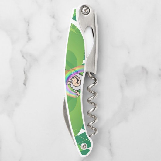 St. Patrick's Day Kurkentrekker Bottle Open (Achterkant)