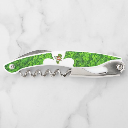 St. Patrick's Day Kurkentrekker Bottle Open (Achterkant)