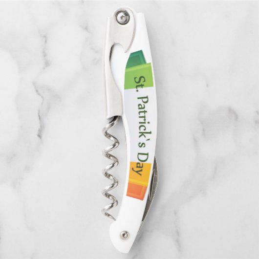 St. Patrick's Day Kurkentrekker Bottle Open Beer (Voorkant)