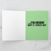 ST. PATRICK'S DAY KUS ME IK BEN IERS KAART (Binnen)