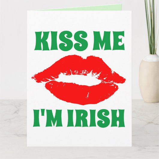 ST. PATRICK'S DAY KUS ME IK BEN IERS KAARTEN (Voorkant)