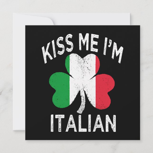 St. Patrick's Day kus me ik ben Italiaans (Voorkant)