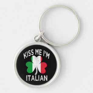 St. Patrick's Day kus me ik ben Italiaans Sleutelhanger