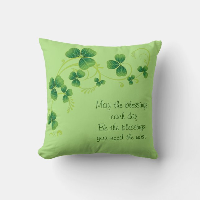 St. Patrick's Day Kussen - Moge De Zegeningen (Voorkant)