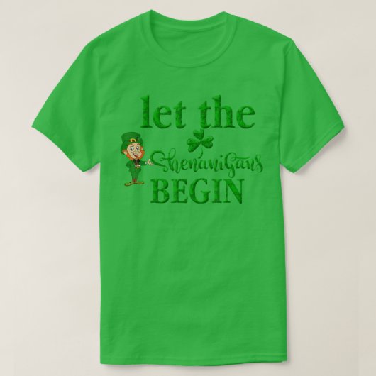 St Patricks Day Laat de Shenanigans 2022 Sha begin T-shirt (Design voorkant)