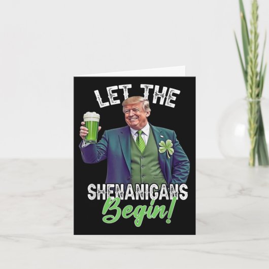 St Patricks Day laat de Shenanigans beginnen met T Kaart (Voorkant)