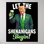 St Patricks Day laat de Shenanigans beginnen met T Poster (Voorkant)