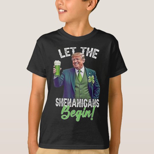 St Patricks Day laat de Shenanigans beginnen met T T-shirt (Voorkant)