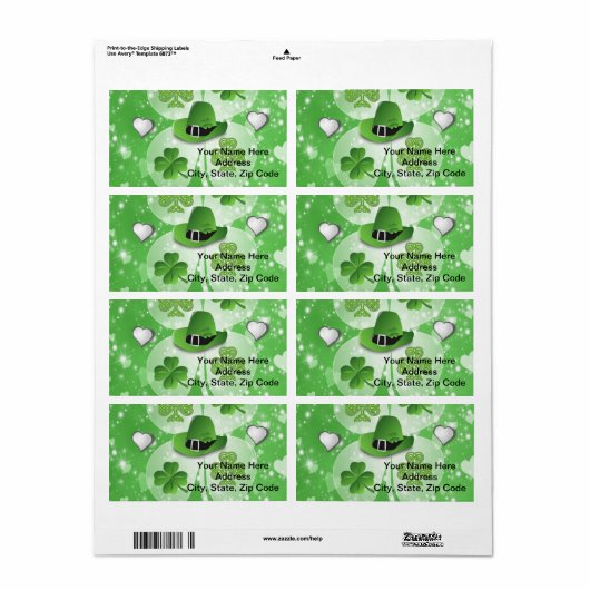 St. Patrick's Day Labels (Full Sheet)