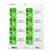 St. Patrick's Day Labels Cat Beer (Full Sheet)