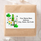 St. Patrick's Day Labels Clover Wine (Insitu)