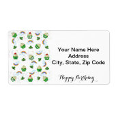 St. Patrick's Day Labels Happy Birthday Cupcakes (Voorkant)