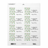 St. Patrick's Day Labels Happy Birthday Cupcakes (Full Sheet)