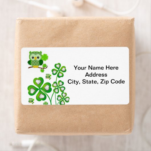 St. Patrick's Day Labels Owl (Insitu)