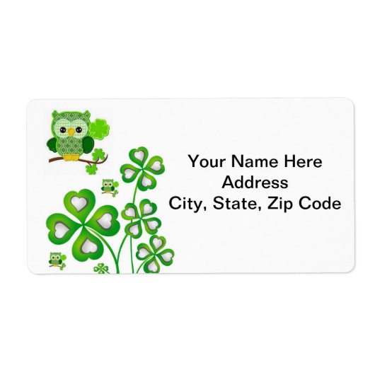 St. Patrick's Day Labels Owl (Voorkant)