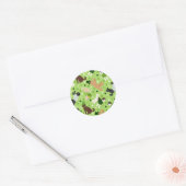 St. Patrick's Day Labradoodle/Goldendoedle Ronde Sticker (Envelop)