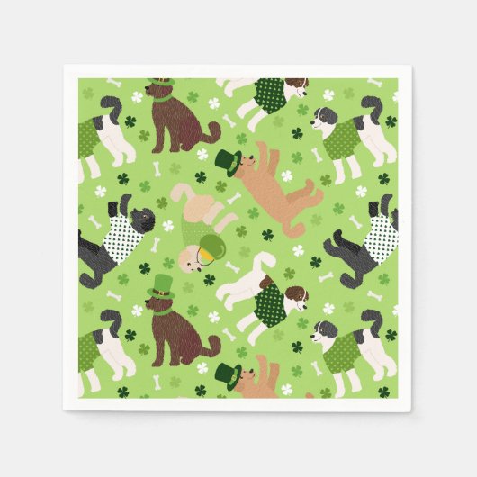 St. Patrick's Day Labradoodle/Goldendoedle Servet (Voorkant)