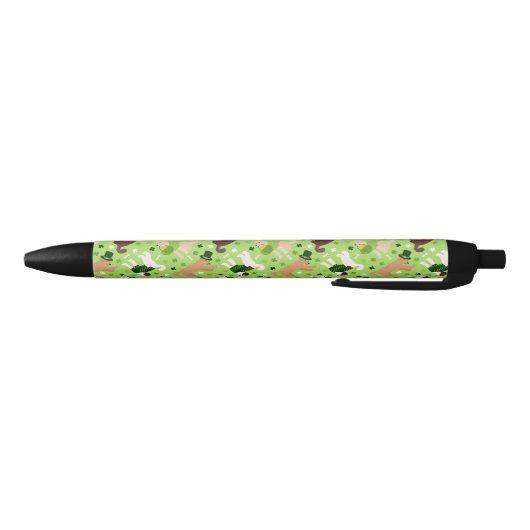St. Patrick's Day Labradoodle/Goldendoedle Zwarte Inkt Pen (Bodem)