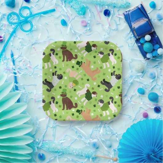 St. Patrick's Day Labradoodle / Goldendoodle Papieren Bordje (Feest)