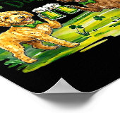 St. Patrick's Day labradoodle hond Poster (Hoek)