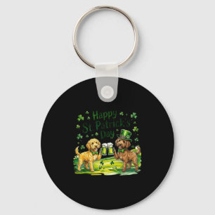 St. Patrick's Day labradoodle hond Sleutelhanger