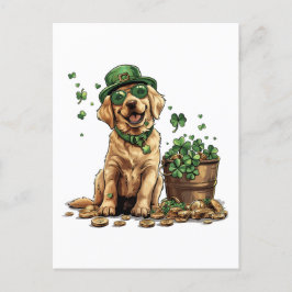 St. Patrick's Day Labrador Retriever Dog Briefkaart
