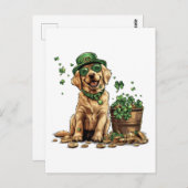 St. Patrick's Day Labrador Retriever Dog Briefkaart (Voorkant / Achterkant)