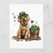 St. Patrick's Day Labrador Retriever Dog Briefkaart (Voorkant)