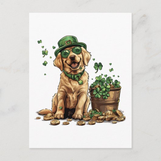 St. Patrick's Day Labrador Retriever Dog Briefkaart (Voorkant)