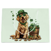 St. Patrick's Day Labrador Retriever Dog Groot Cadeauzakje (Voorkant)