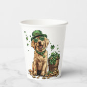 St. Patrick's Day Labrador Retriever Dog Papieren Bekers (Achterkant)