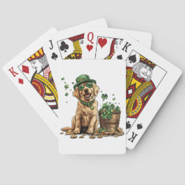 St. Patrick's Day Labrador Retriever Dog Pokerkaarten