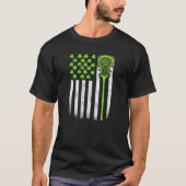 St Patricks Day Lacrosse Lax Verenigde Staten Vlag T-shirt (Voorkant)