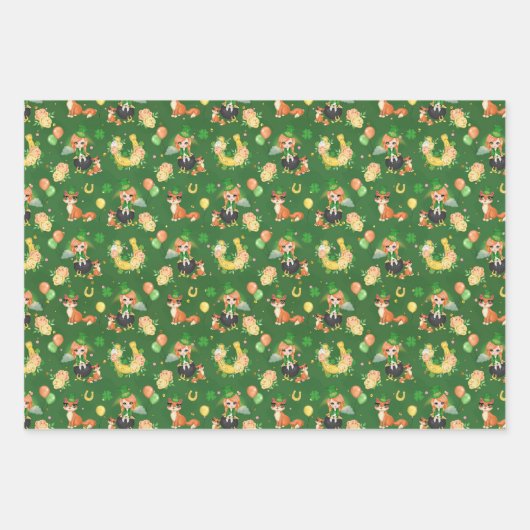 St. Patrick's Day Lad & Lass inpakpapier Vel (Voorkant 3)