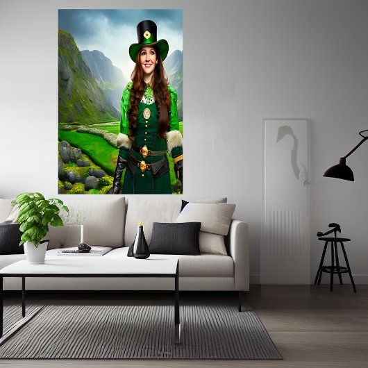 St. Patrick's Day lady | AI Art Poster