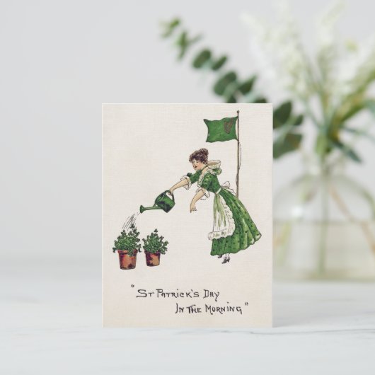 St. Patrick's Day Lady, Briefkaart (Staand voorkant)