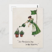 St. Patrick's Day Lady,  Briefkaart (Voorkant / Achterkant)