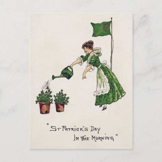 St. Patrick's Day Lady,  Briefkaart (Voorkant)