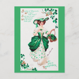 St. Patrick's Day Lady,  Briefkaart