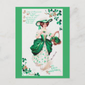 St. Patrick's Day Lady,  Briefkaart (Voorkant)