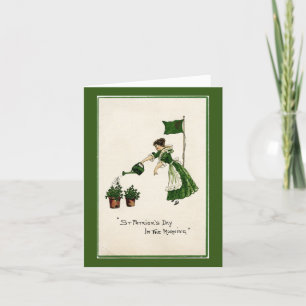 St. Patrick's Day Lady Kaart