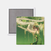  St. Patrick's Day, Lady Pipe Smoke Swirls Magneet (Voorkant / Achterkant)