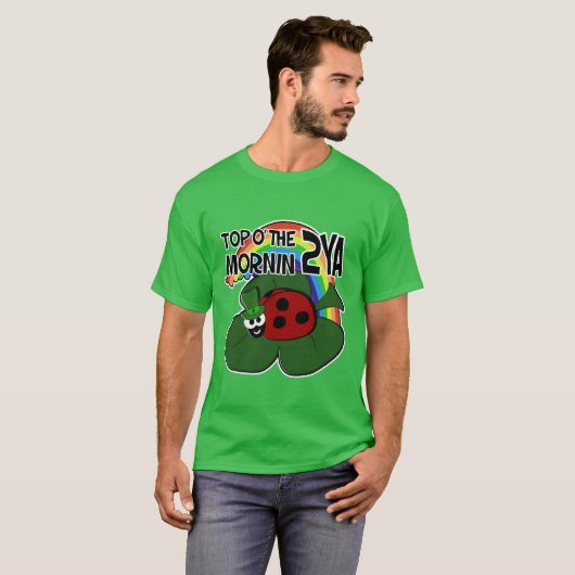 St Patrick's Day Ladybug T-Shirts (Voorkant volledig)