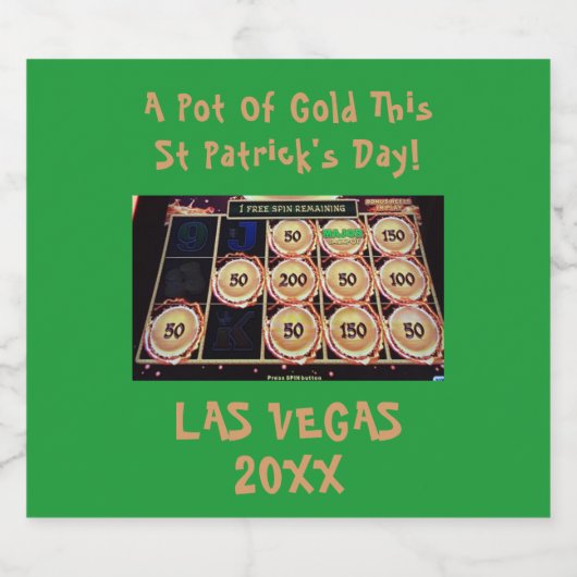 st Patrick's day | Las Vegas vrijgezellenfeest Bier Etiket (Enkel label)