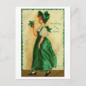 St. Patrick's Day Lass Dearing Green Briefkaart (Voorkant)