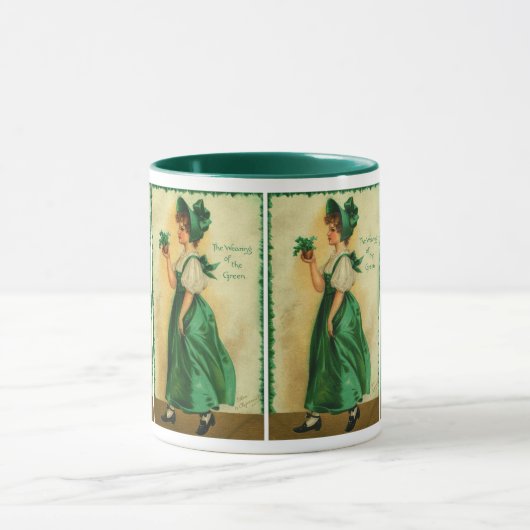 St. Patrick's Day Lass Dearing Green Mok (Midden)