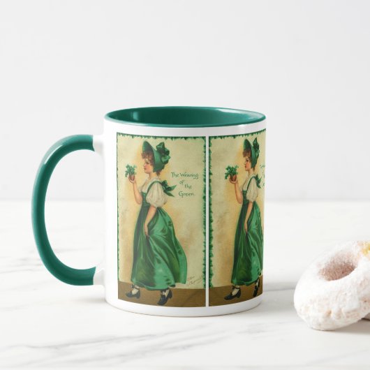 St. Patrick's Day Lass Dearing Green Mok (Met donut)